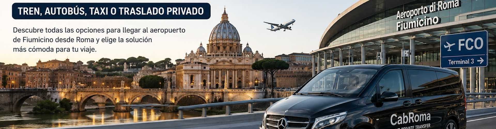 Cómo ir de Roma al aeropuerto de Fiumicino en tren, autobús, taxi o traslado privado